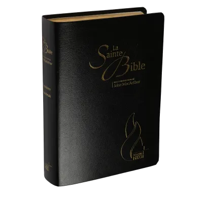 BIBLE NEG MACARTHUR SOUPLE FIBROCUIR NOIR TR. OR