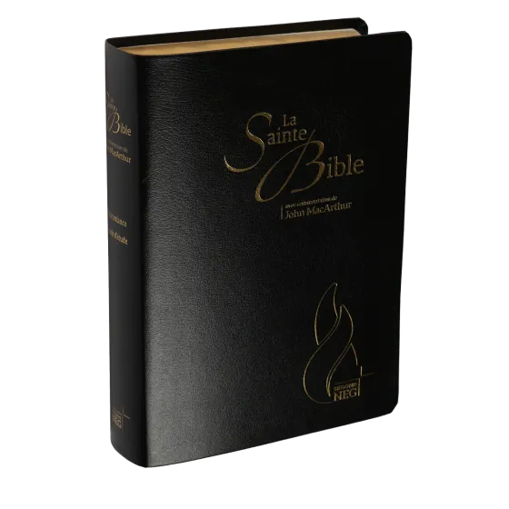 BIBLE NEG MACARTHUR SOUPLE FIBROCUIR NOIR TR. OR