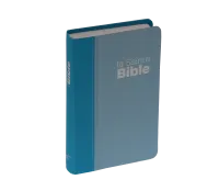 Bible Segond NEG compact, couverture souple, toile duo bleu lagon/bleu ciel