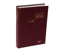 BIBLE NEG, GROS CARACTERES, COUVERTURE RIGIDE, BORDEAUX