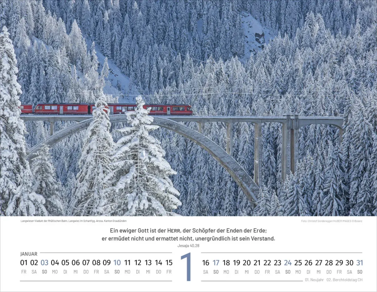 Calendrier Paysages Suisses - allemand