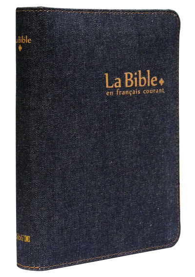 BIBLE FR.COURANT SEMI RIGIDE, JEANS, FERM.ECLAIR - AVEC DEUTEROCANONIQUE