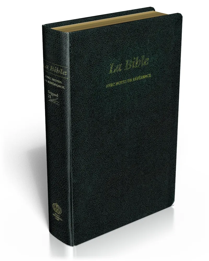 BIBLE SEGOND 21 REFERENCE FIBRO NOIR SOUPLE TRANCHE OR ROUGE