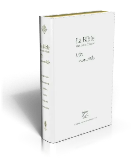 BIBLE SEGOND 21 VIE NOUVELLE SOUPLE VIVELLA BLANC TR. OR AVEC BOITIER