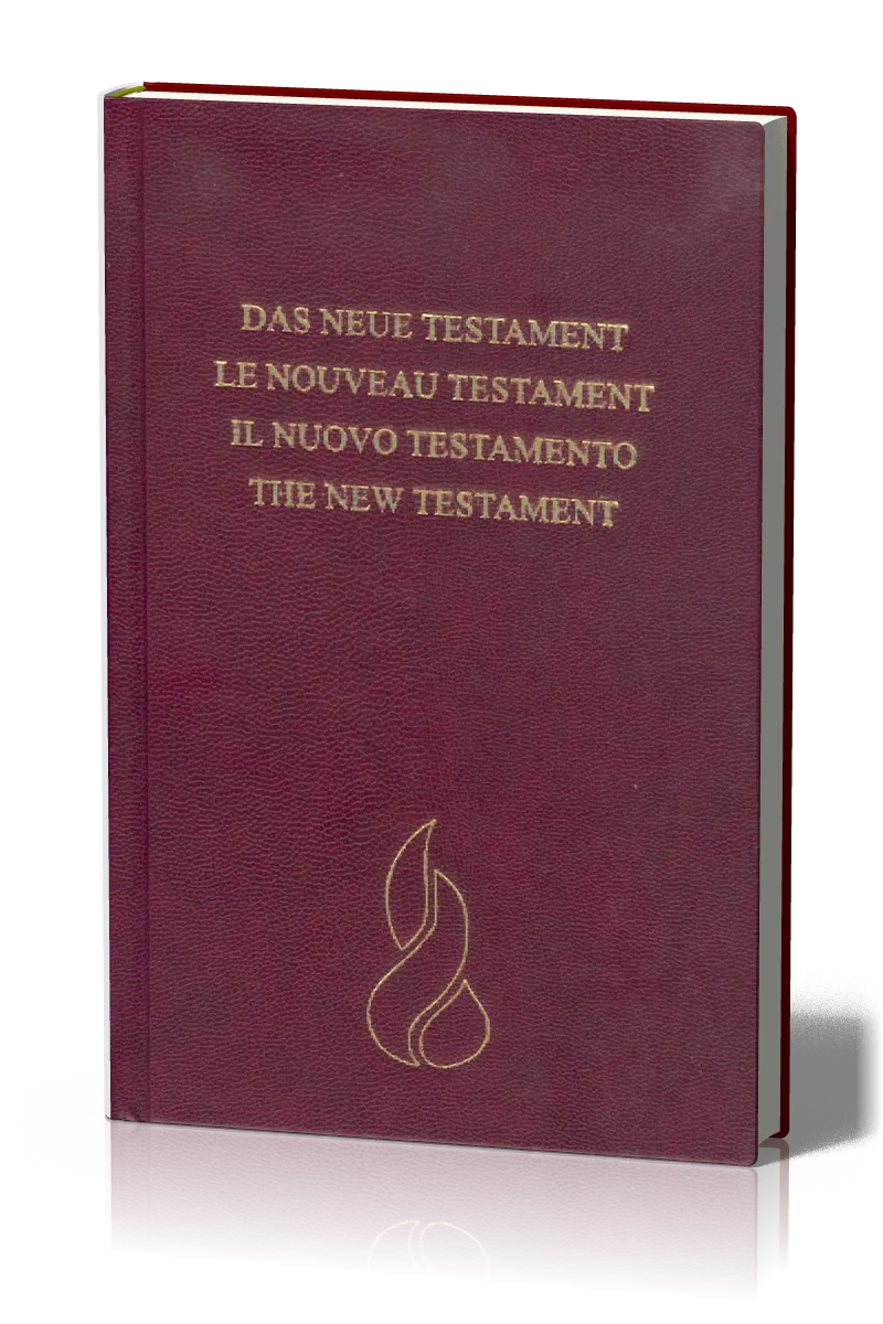 N.T. QUADRILINGUE ALL./FRAN./ITAL./ANGL. - RELIE, ROUGE
