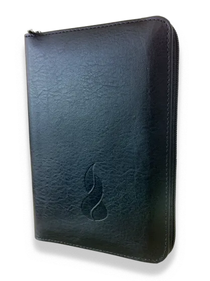 BIBLE NEG MINIATURE FIBROCUIR TR.OR. FERM. ECLAIR NOIR