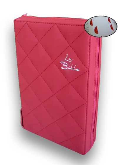 BIBLE SEGOND 21 SOUPLE ROUGE FERMETURE ECLAIR ET ONGLETS