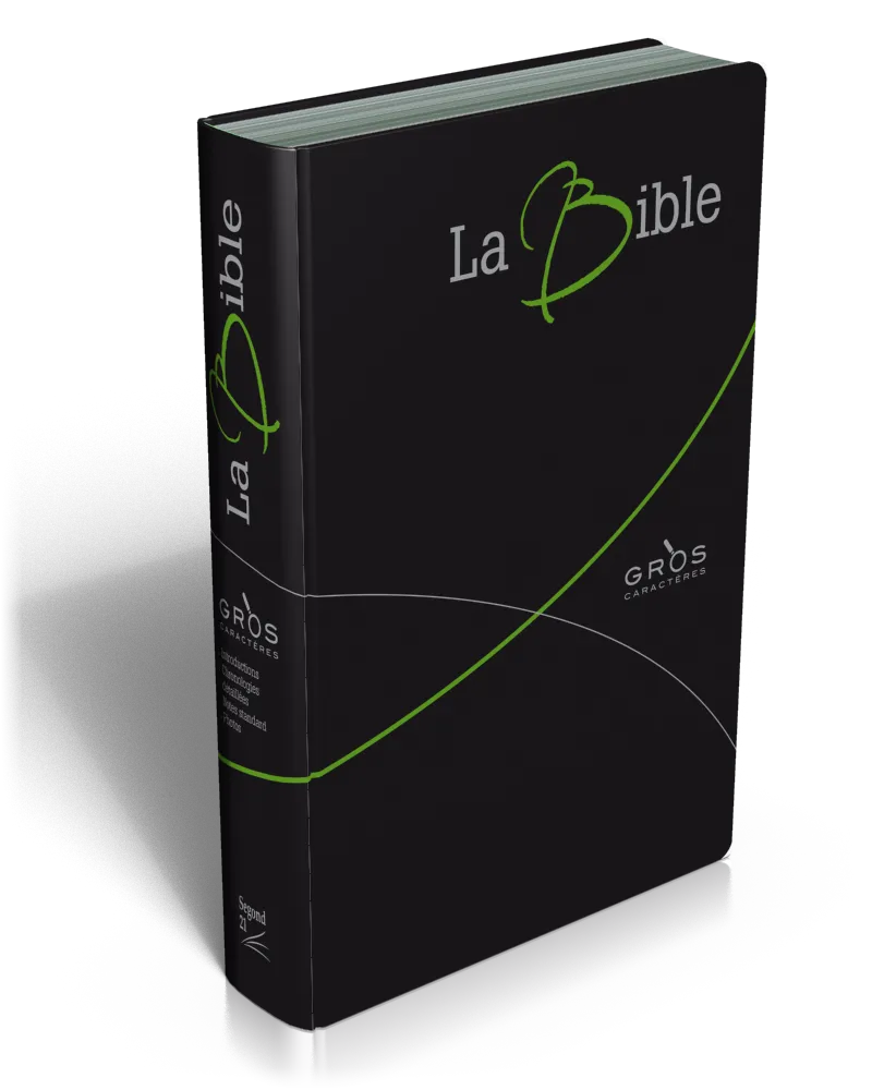 BIBLE SEGOND 21 GROS CARACTERES SOUPLE FIBRO NOIRE