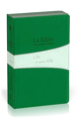 Bible Segond 21 Vie Nouvelle - souple - duo verte - tranche argent avec boîtier