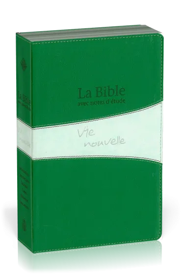 Bible Segond 21 Vie Nouvelle - souple - duo verte - tranche argent avec boîtier