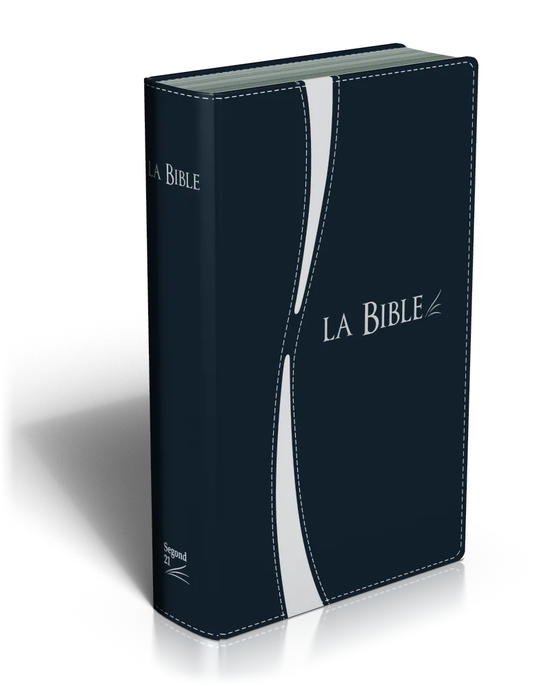 BIBLE SEGOND 21 DUO BLEU ARGENT TRANCHES ARGENT
