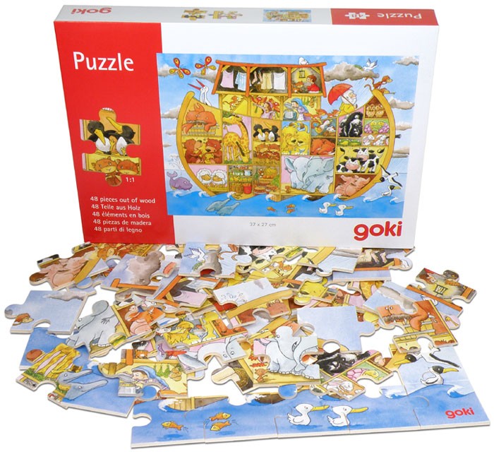 PUZZLE BOIS ARCHE DE NOE 48 PIECES 57557