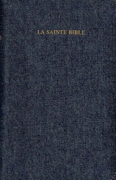 BIBLE SEGOND 1910, SEMI-RIGIDE, JEANS, TR.OR, ONGLETS, FERM. ECLAIR