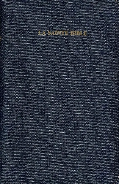 BIBLE SEGOND 1910, SEMI-RIGIDE, JEANS, TR.OR, ONGLETS, FERM. ECLAIR