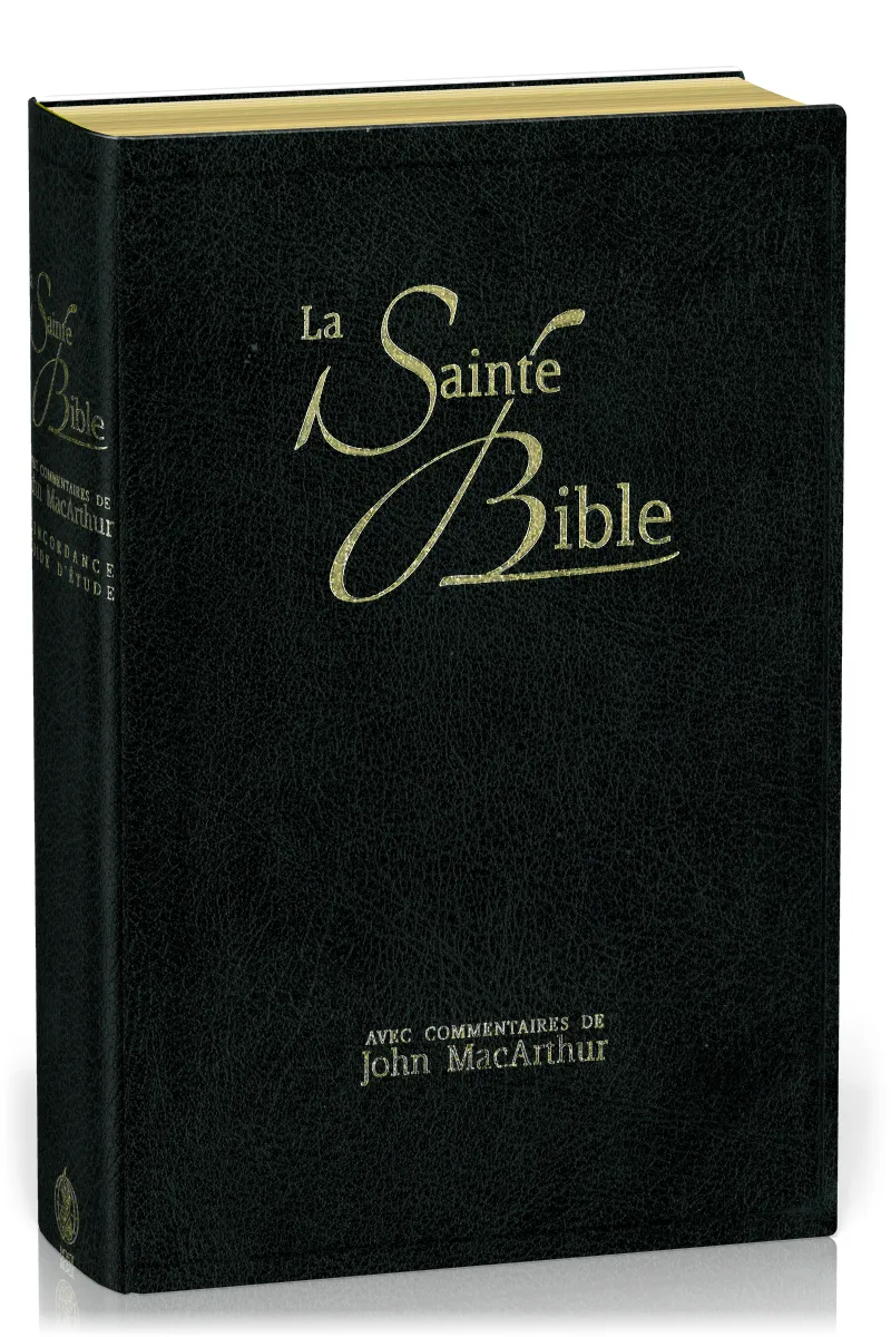 BIBLE NEG MACARTHUR SOUPLE FIBROCUIR NOIR TR. OR