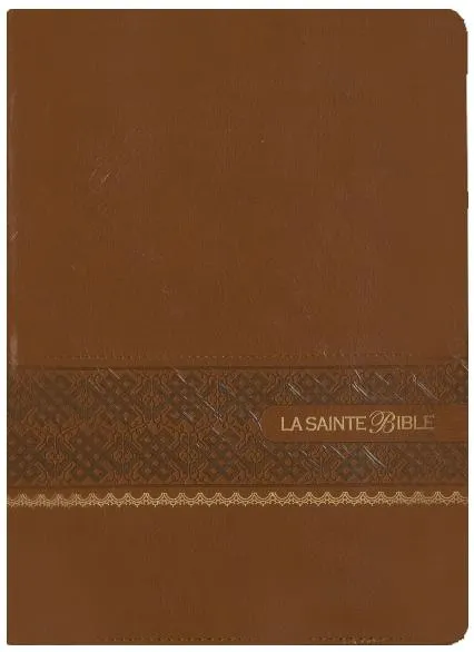 BIBLE SEGOND 1910 GROS CARACTERE SIMILICUIR SOUPLE MARRON TR. OR AVEC INTRODUCTIONS ET CARTES