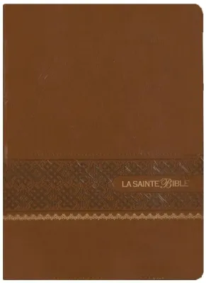 BIBLE SEGOND 1910 GROS CARACTERE SIMILICUIR SOUPLE MARRON TR. OR AVEC INTRODUCTIONS ET CARTES
