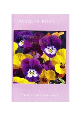 CARNET AVEC LIVRET - PAROLES POUR RECEVOIR DES FORCES NOUVELLES