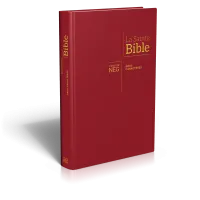 BIBLE NEG, GROS CARACTERES, COUVERTURE RIGIDE, BORDEAUX