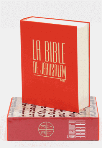 Bible de Jérusalem major toilée rouge avec étui
