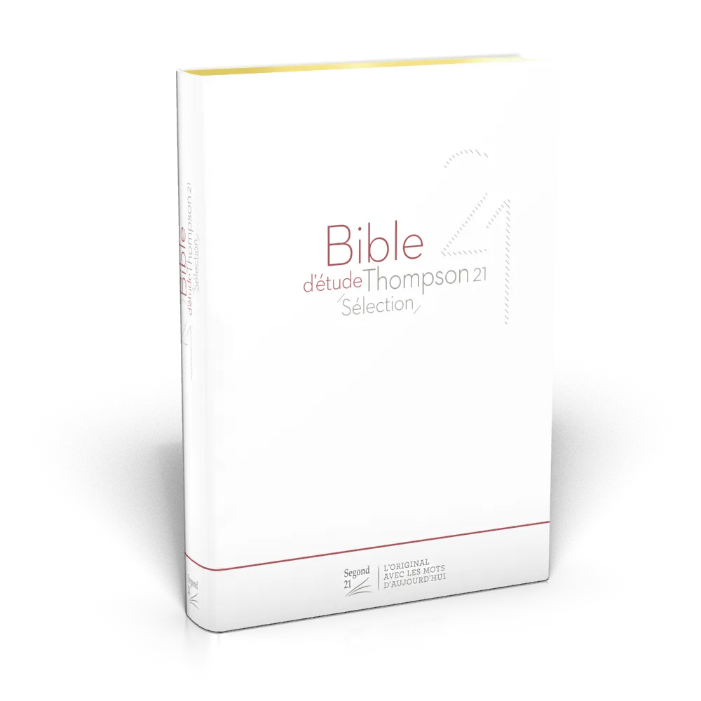 Bible d'étude Thompson 21 Sélection - couverture souple blanc, avec tranches doré