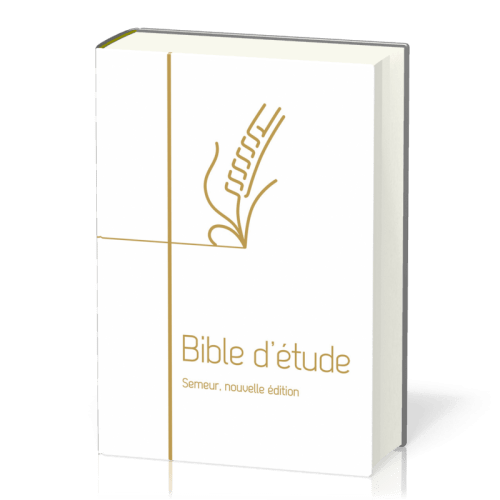 Bible du Semeur 2015 étude rigide blanc tranche or