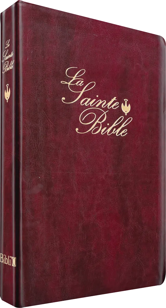 Bible Colombe souple skivertex bordeaux tranche or