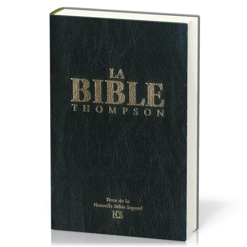 BIBLE NBS THOMPSON, RIGIDE NOIRE, TRANCHE BLANCHE