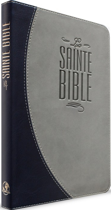 BIBLE SEGOND ESAIE 55 SOUPLE PU F.E. ONGLETS DUO BLEU/GRIS 384
