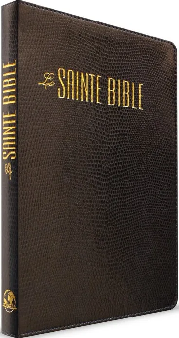 BIBLE SEGOND ESAIE 55 SOUPLE LEZARD NOIR TRANCHE OR 759