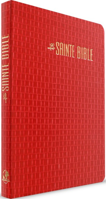 Bible segond Esaie 55 souple similicuir avec petits carreaux rouge texas no 896