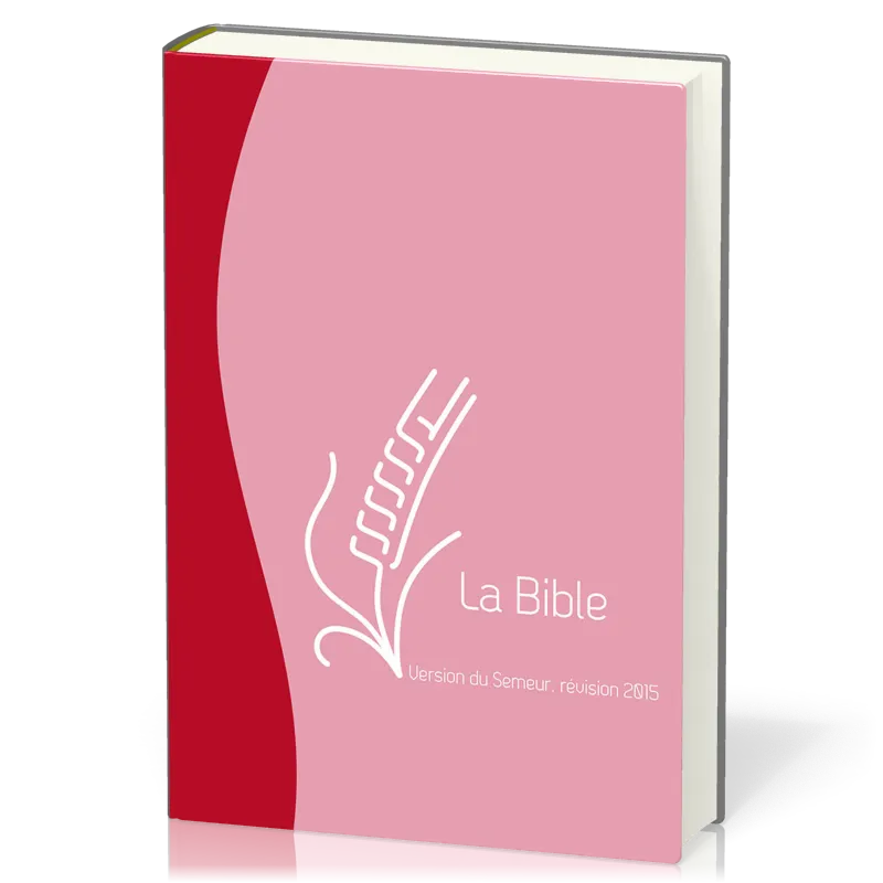 BIBLE DU SEMEUR 2015 SOUPLE VIVELLA DUO ROUGE ROSE FERMETURE ECLAIR