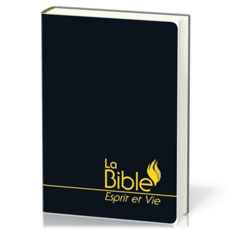 BIBLE SEGOND 1910 ESPRIT ET VIE SIMILI NOIR TRANCHE OR