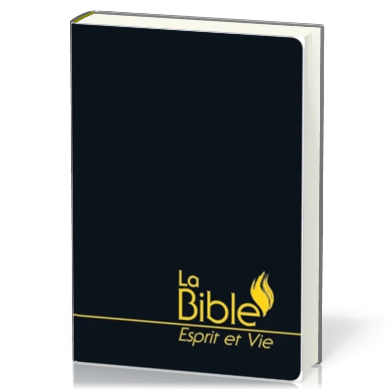 BIBLE SEGOND 1910 ESPRIT ET VIE SIMILI NOIR TRANCHE OR