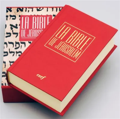 Bible de Jérusalem major toilée rouge avec étui