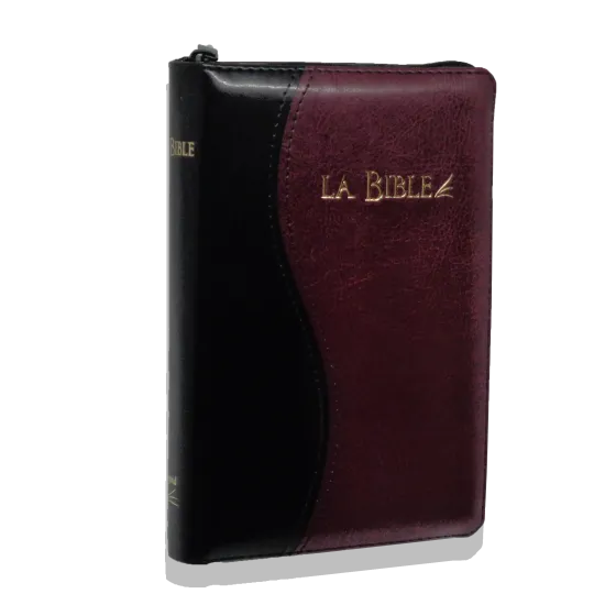 BIBLE SEGOND 21 DUO NOIR BORDEAUX, FERM. ECLAIR, TR. OR