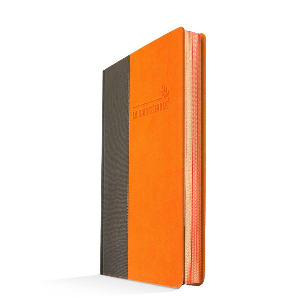 Bible 928 Confort,souple duo orange-gris+ fer éc