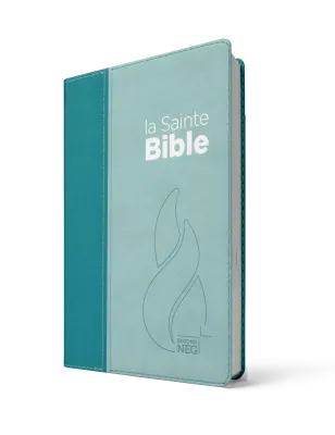 Bible NEG compacte souple Vivella duo bleu lagon et bleu ciel
