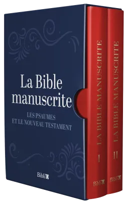 Bible manuscrite (La) - Les Psaumes et le Nouveau Testament écrits à la main (coffret 2 tomes)
