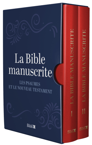 Bible manuscrite (La) - Les Psaumes et le Nouveau Testament écrits à la main (coffret 2 tomes)