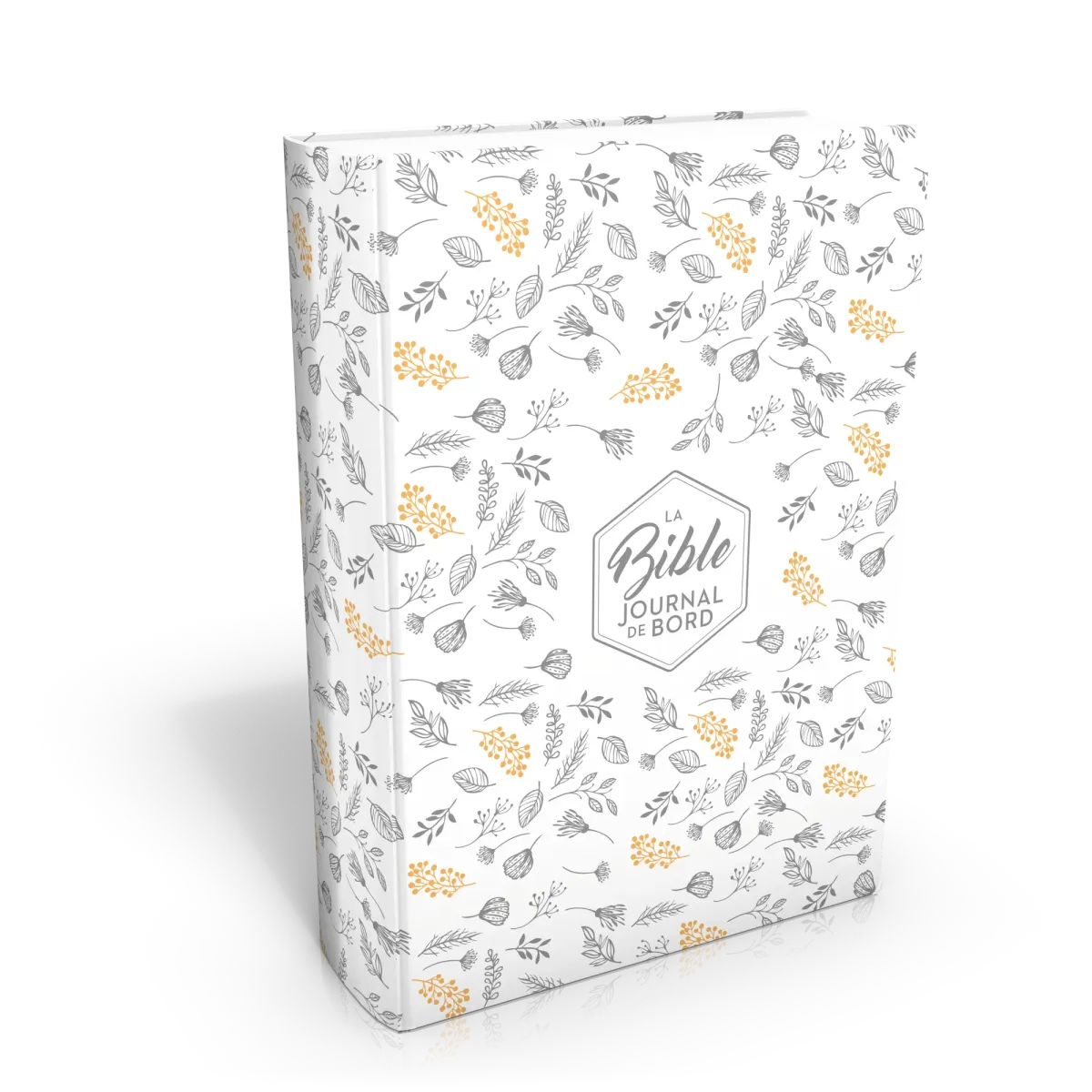 Bible Segond 21 Journal de bord - couverture souple Vivella blanc avec motifs dorés