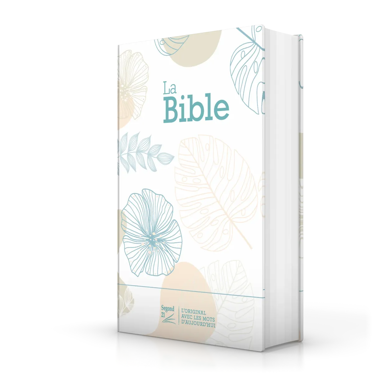 Bible Segond 21 compacte (premium style)  - couverture rigide toilée matelassée motif feuilles