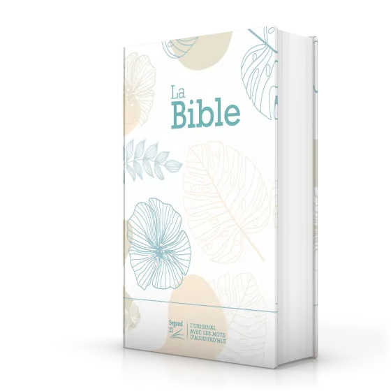 Bible Segond 21 compacte (premium style)  - couverture rigide toilée matelassée motif feuilles