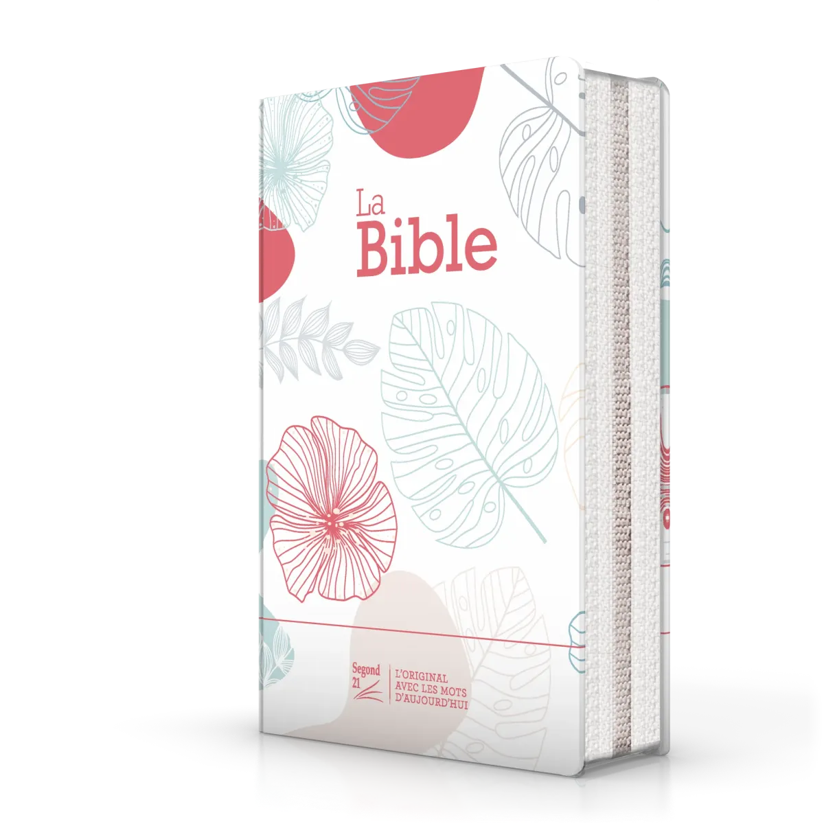 Bible Segond 21 compacte (premium style) - couverture souple toilée motif fleuri, avec fermeture éc