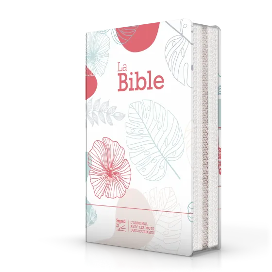 Bible Segond 21 compacte (premium style) - couverture souple toilée motif fleuri, avec fermeture éc