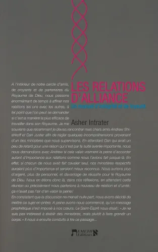 Relations d'Alliance (Les) - Un manuel d'intégrité et de loyauté