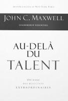 Au-delà du talent - Obtenez des résultats extraordinaires