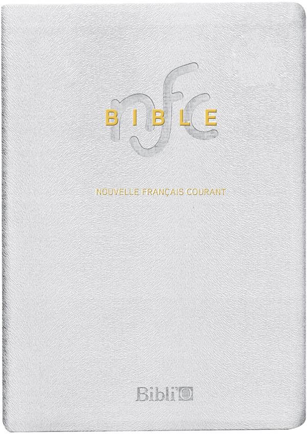 Bible Nouvelle Français courant souple cuir blanc tranche or avec deutérocanoniques