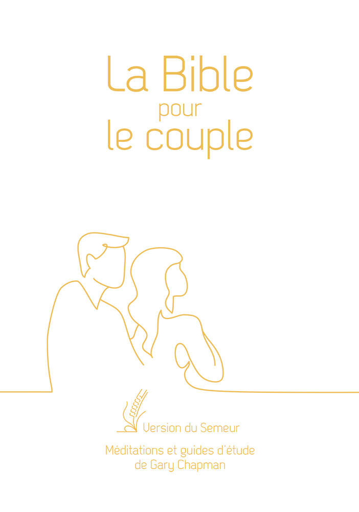 Bible d'étude Semeur 2015 pour le couple couverture souple blanche, tranche dorée