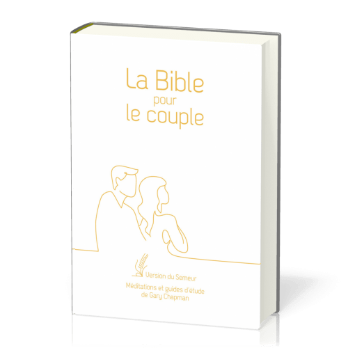 Bible d'étude Semeur 2015 pour le couple couverture souple blanche, tranche dorée